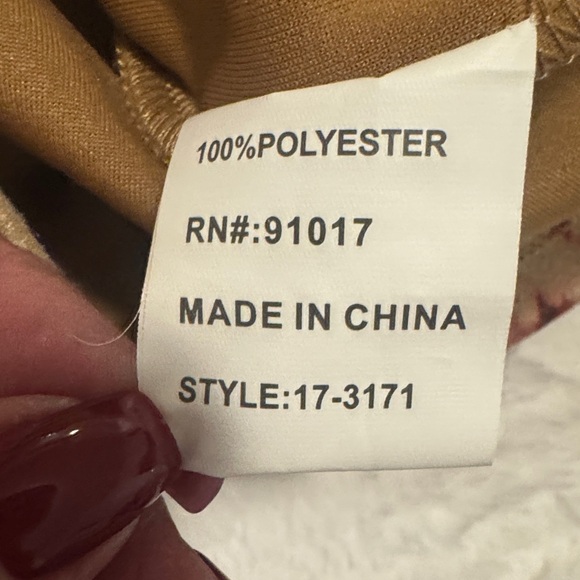 Solitaire Autumn Floral Bomber Jacket - Beige and Burgundy - Picture 13 of 13